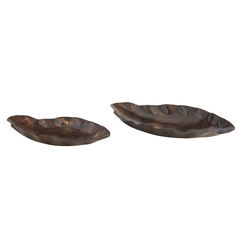 Tray - Dark Brown - Leaf Look