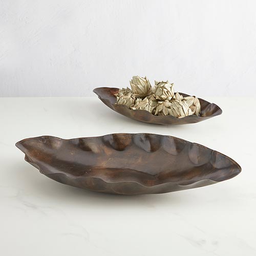 Tray - Dark Brown - Leaf Look
