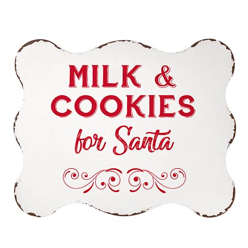 Metal Sign - Milk & Cookies