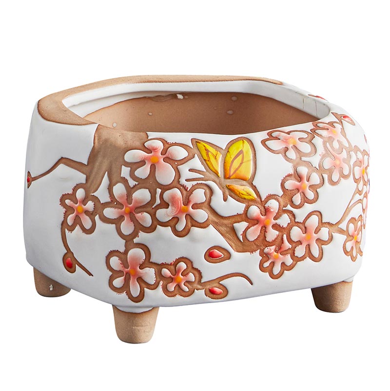 Hand-painted Ceramic Red Pot