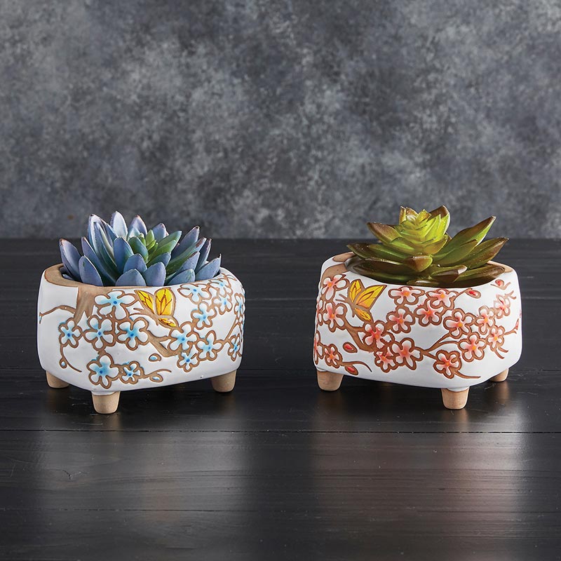 Hand-painted Ceramic Red Pot