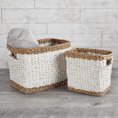Rectangle White Basket