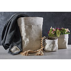 Large Holder - Grey Linen