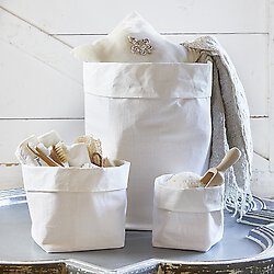 Medium Holder - Linen - White