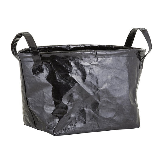 Washable Paper Storage Tote - Metallic Black