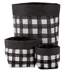 Large Holder - Buffalo Check Linen