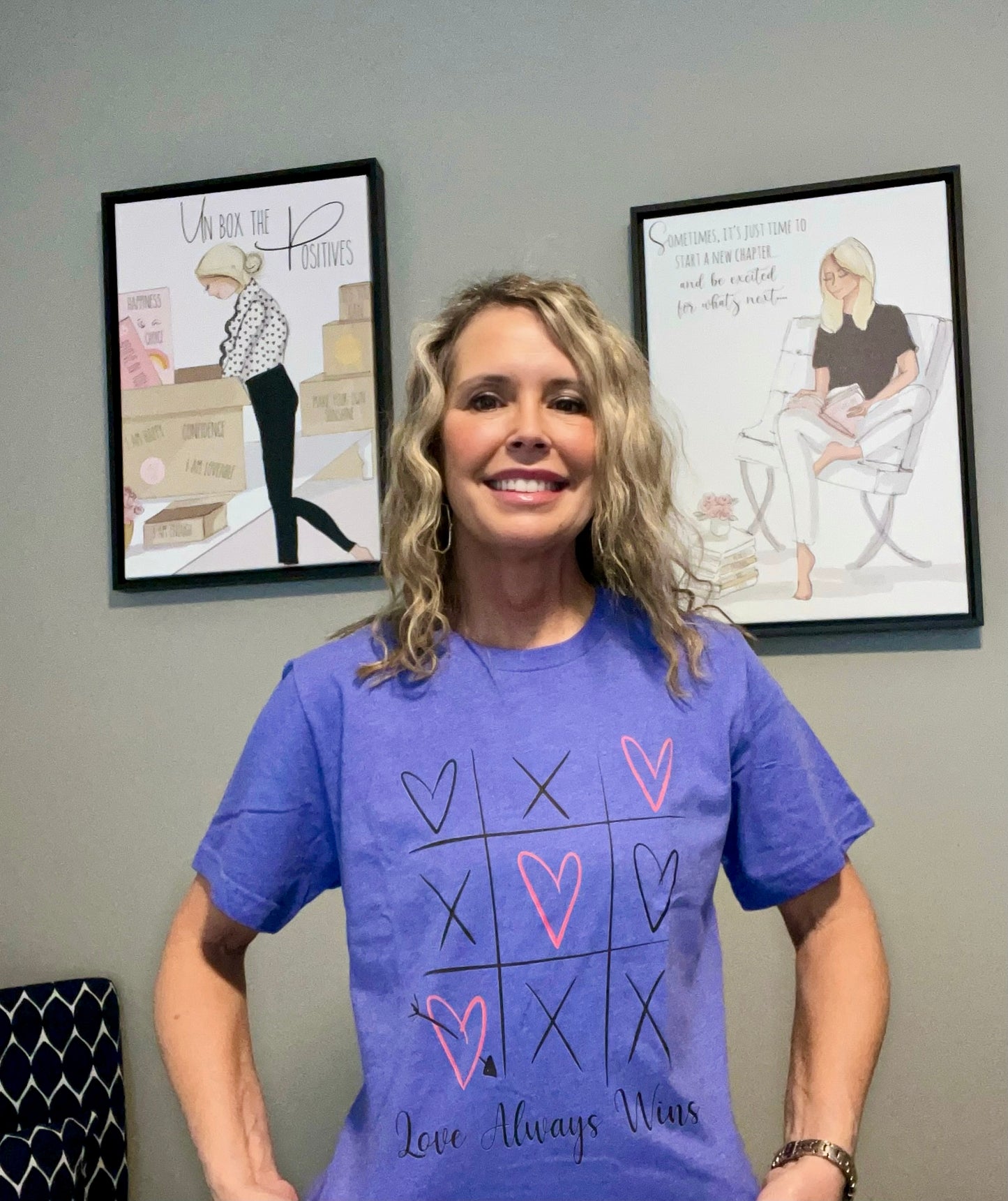 T-Shirt - Love Always Wins - short sleeve Heather Lapis (purple)