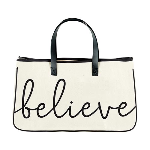 Large Canvas Tote - Believe