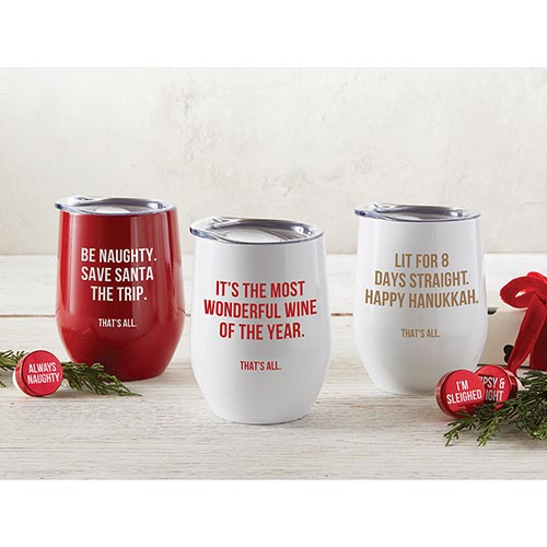 That's All® Wine Tumblers - Be Naughty