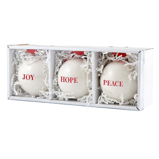 Ornament Set - Joy/Peace/Hope (3pc)