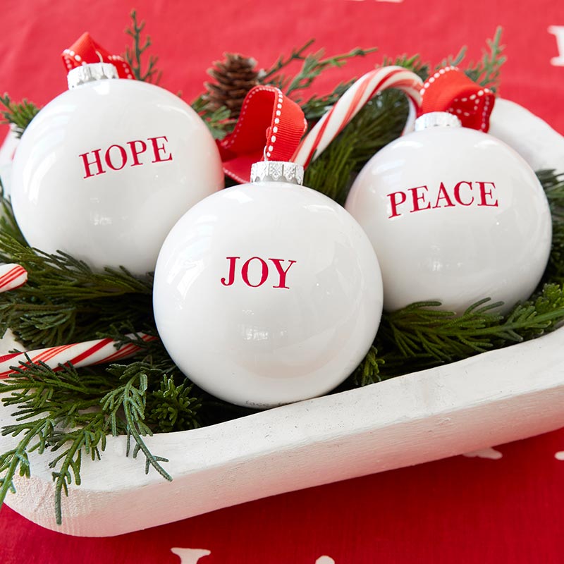 Ornament Set - Joy/Peace/Hope (3pc)