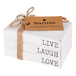 Live, Laugh Love Stacked Book Block