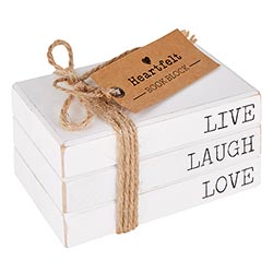 Live, Laugh Love Stacked Book Block