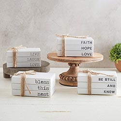 Live, Laugh Love Stacked Book Block