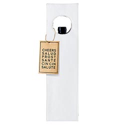 Vegan Leather Wine Bag - White