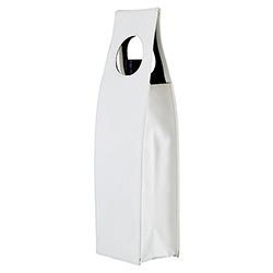 Vegan Leather Wine Bag - White