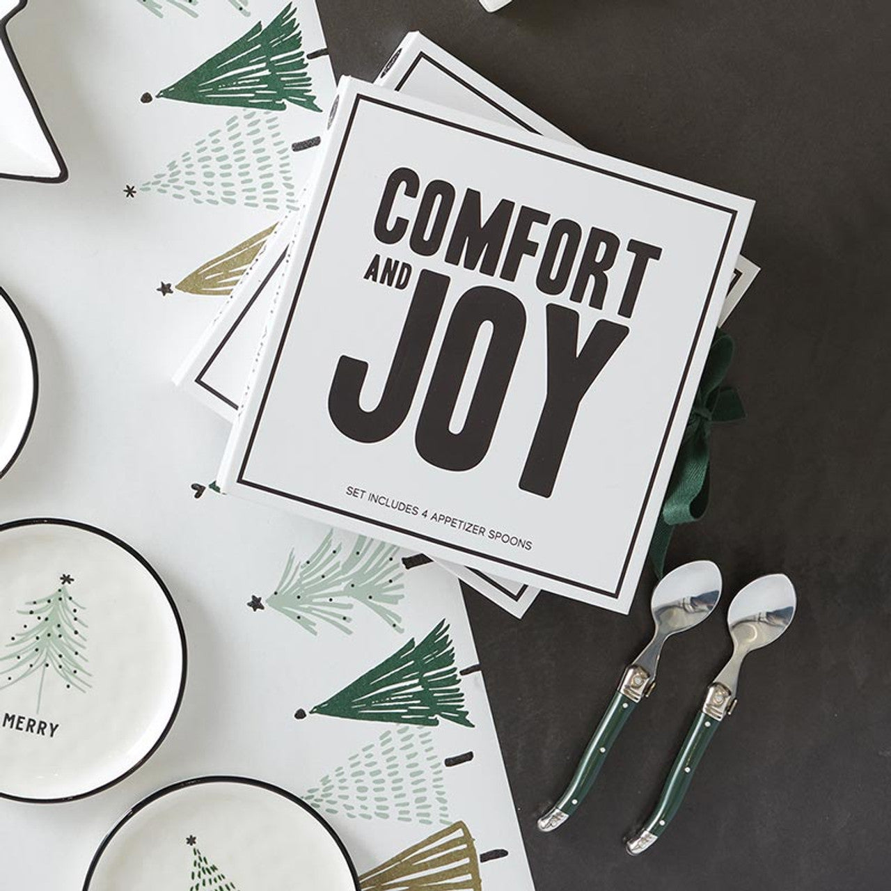 Green Charcuterie Spoons Book Box - Comfort and Joy