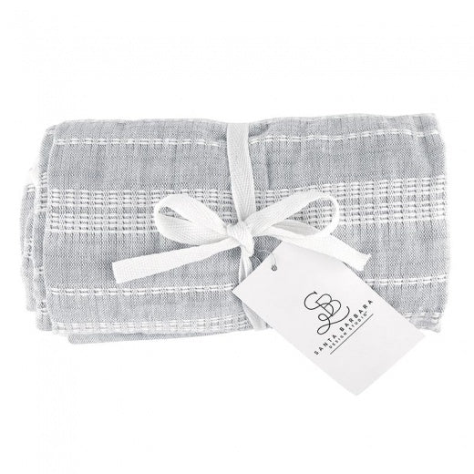 Bath Towel - Grey and White