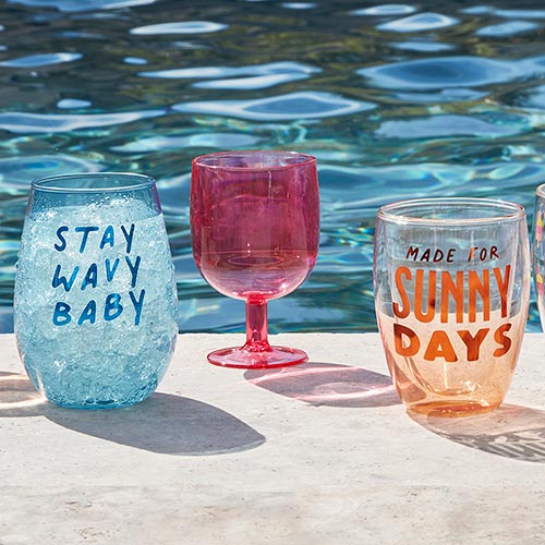 Stackable Wine Glasses Set - Multicolor - Set of 4