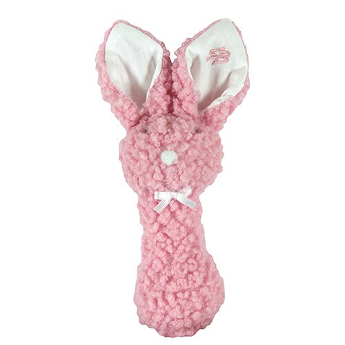 Woolly Bunnie Post Rattle - Pink