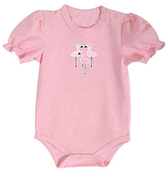 Snap shirt - Pink Heather w/ Flamingo