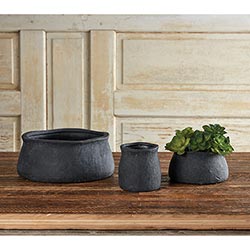 Matte Black Round Vase - Small