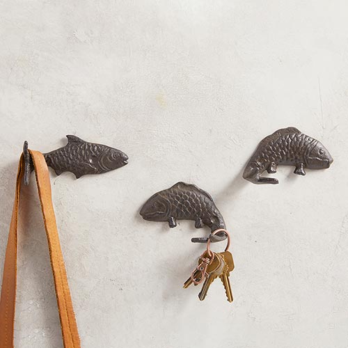 Coastal Cast Iron - 3 Fish Hook Set