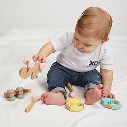 Silicone Spoon + Fork - Blue