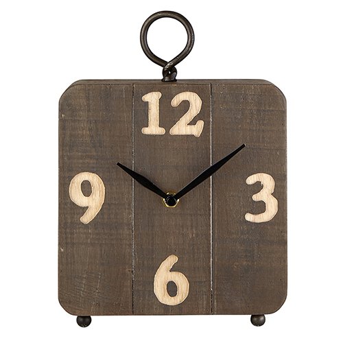 Tabletop Wood Clock - Medium, Natural Finish