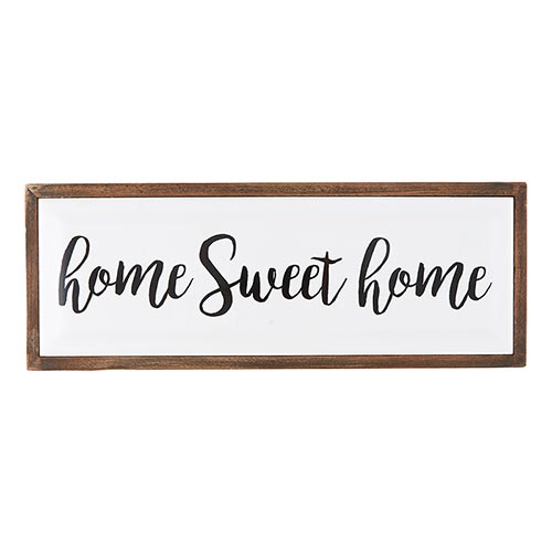 Framed Enamel Plaque-Home Sweet Home