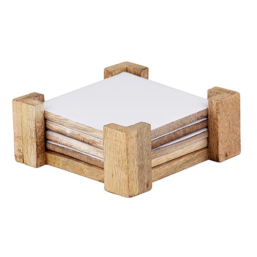 Square Coasters with Holder