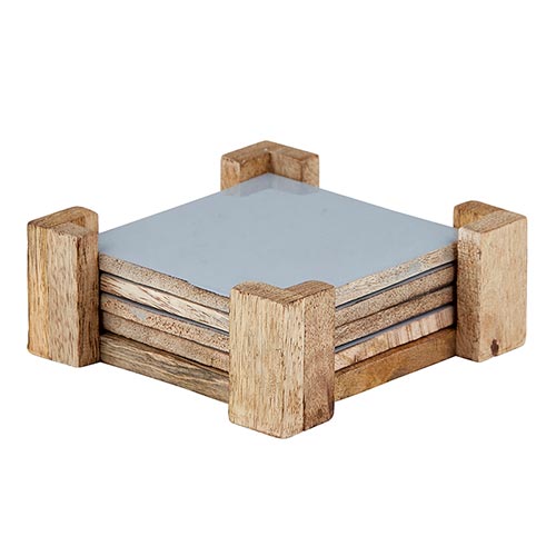 Square Coasters with Holder