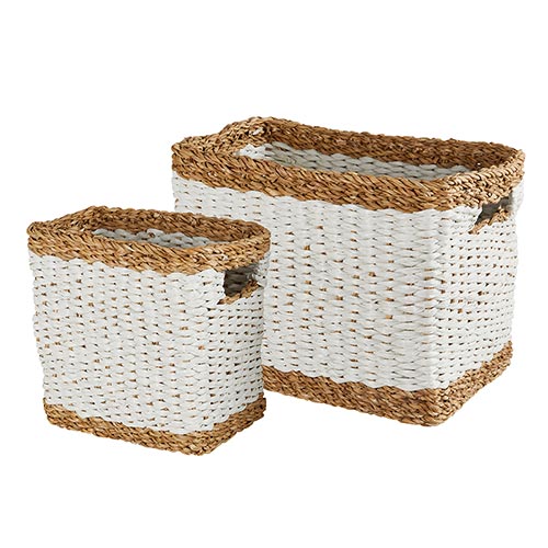 Rectangle White Basket