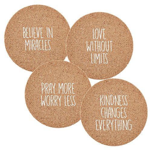 Cork Coaster Set - Believe in Miracles