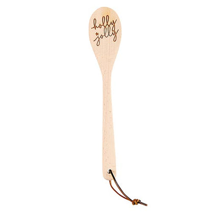 Wooden Baking Spoons - Holly Jolly