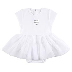 Snap-shirt Tutu Dress - Jesus Loves Me